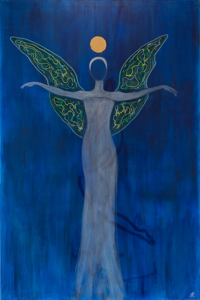 Dancing Inside, maleri af Silke Roos