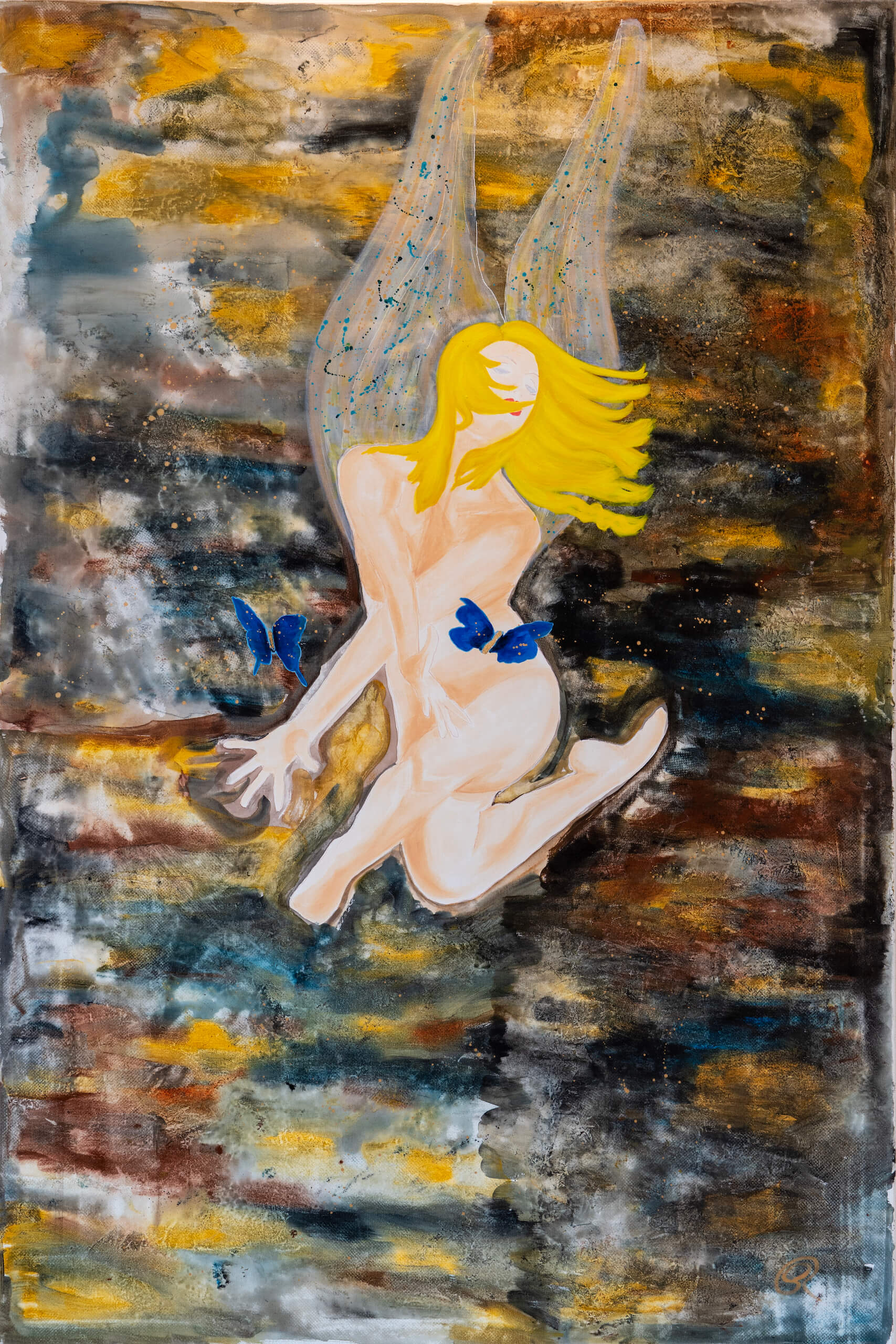 Jumping Through Chaos, maleri af Silke Roos