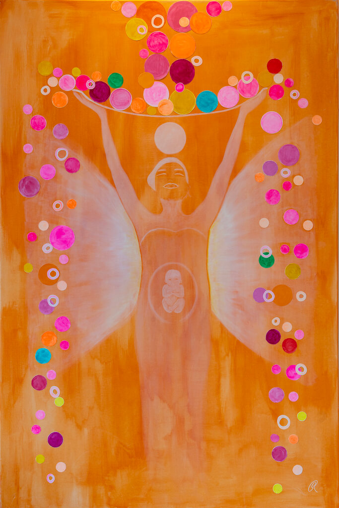 Receiving From Heaven, maleri af Silke Roos