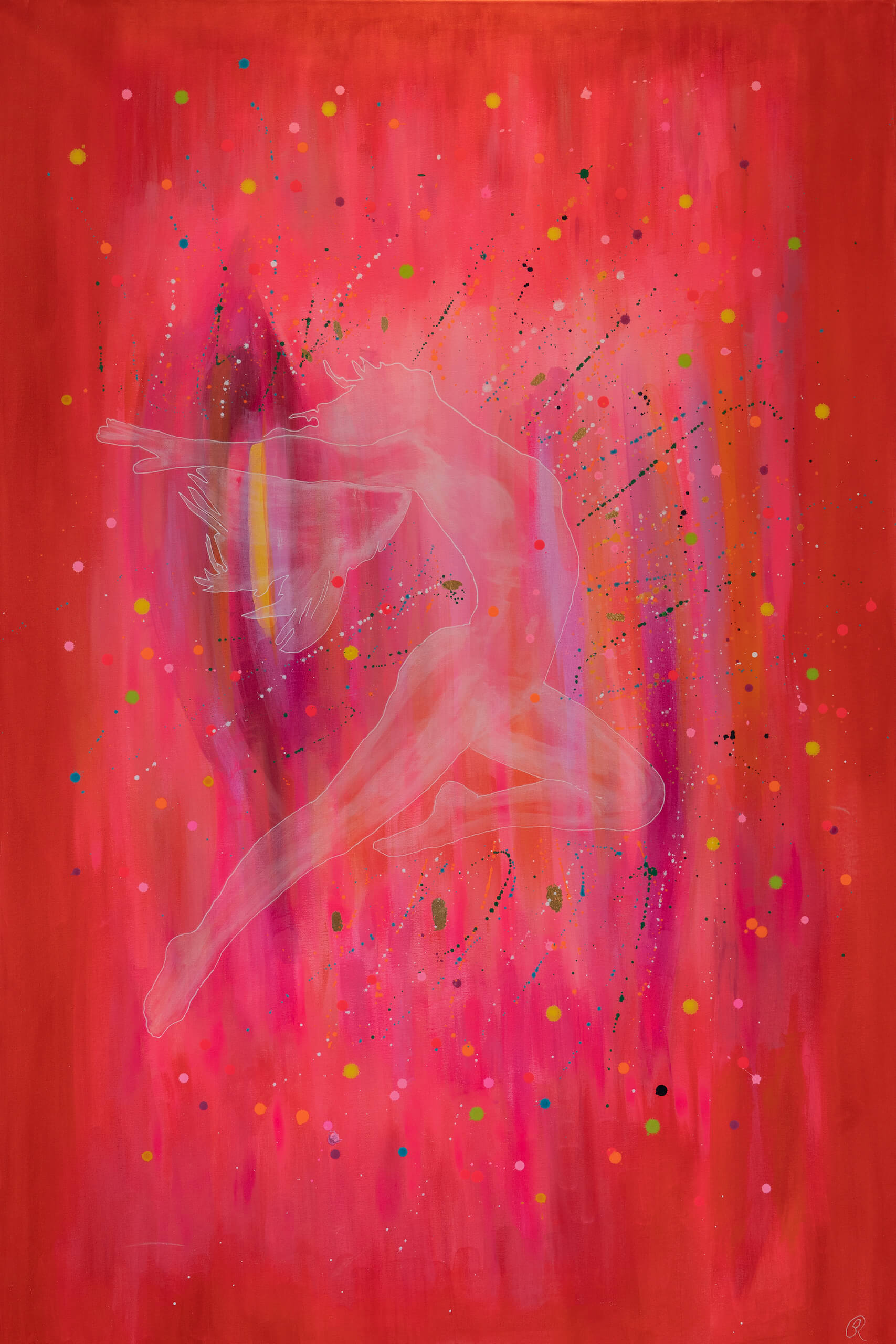 Just Flying, maleri af Silke Roos