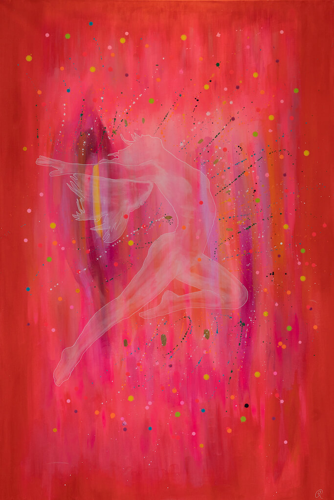 Just Flying, maleri af Silke Roos